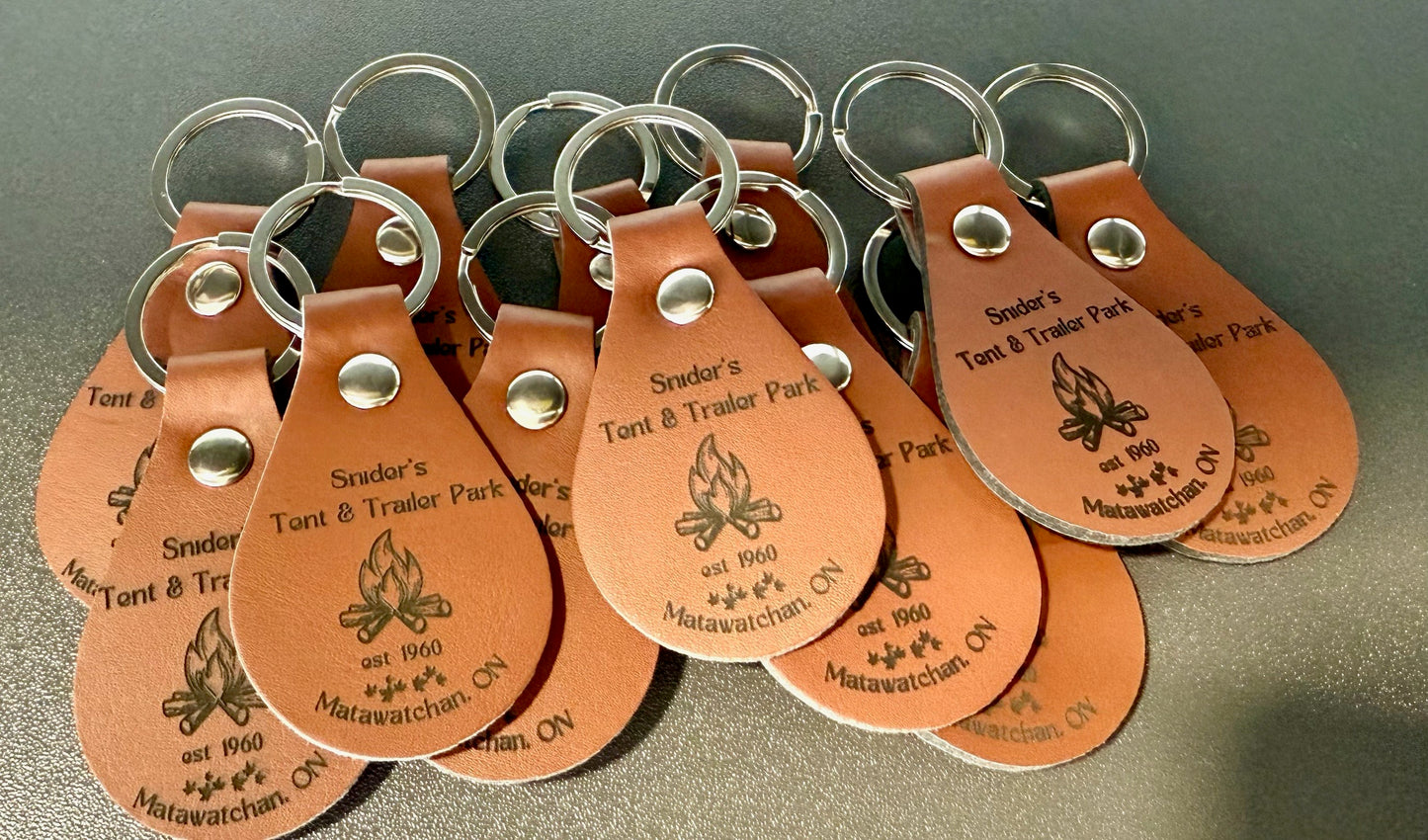 Leather keychain