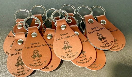Leather keychain